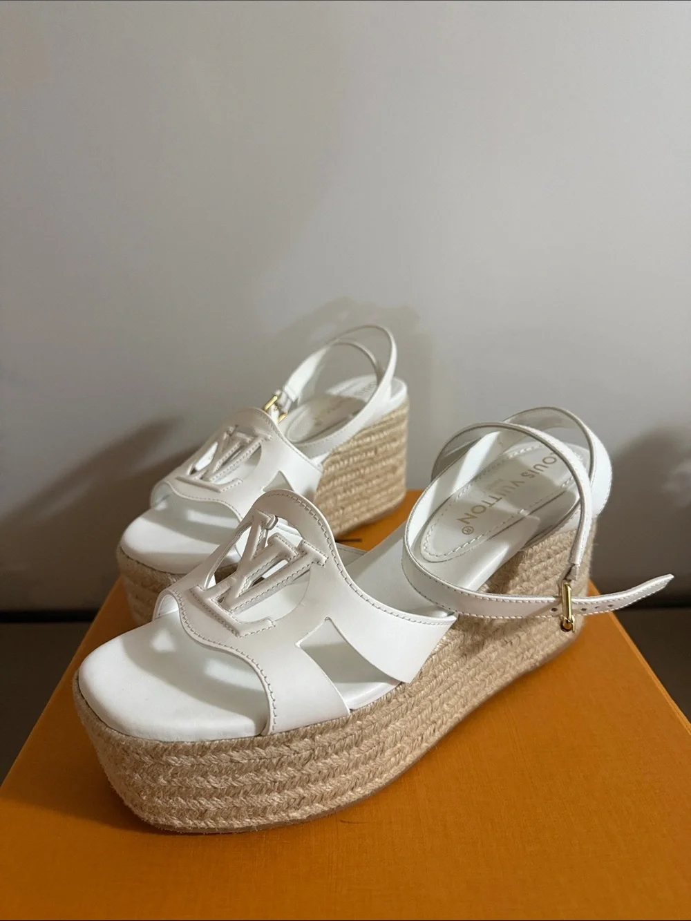 Louis Vuitton white leather